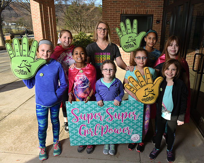 Group of girls from Girls on the Run Central PA