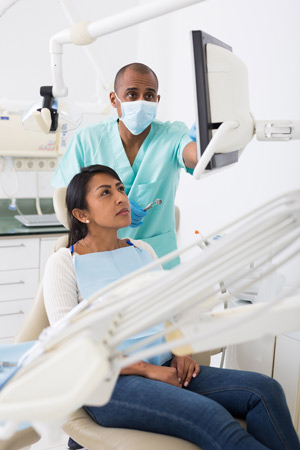 dentist with patient